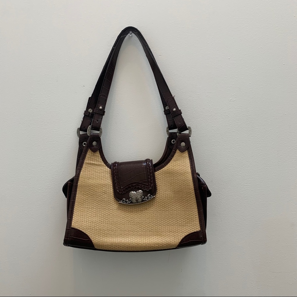 Tan/Dark Brown Shoulder Bag